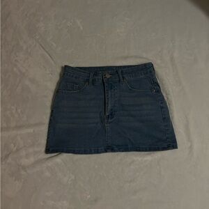 SHEIN light Blue Denim Mini Skirt